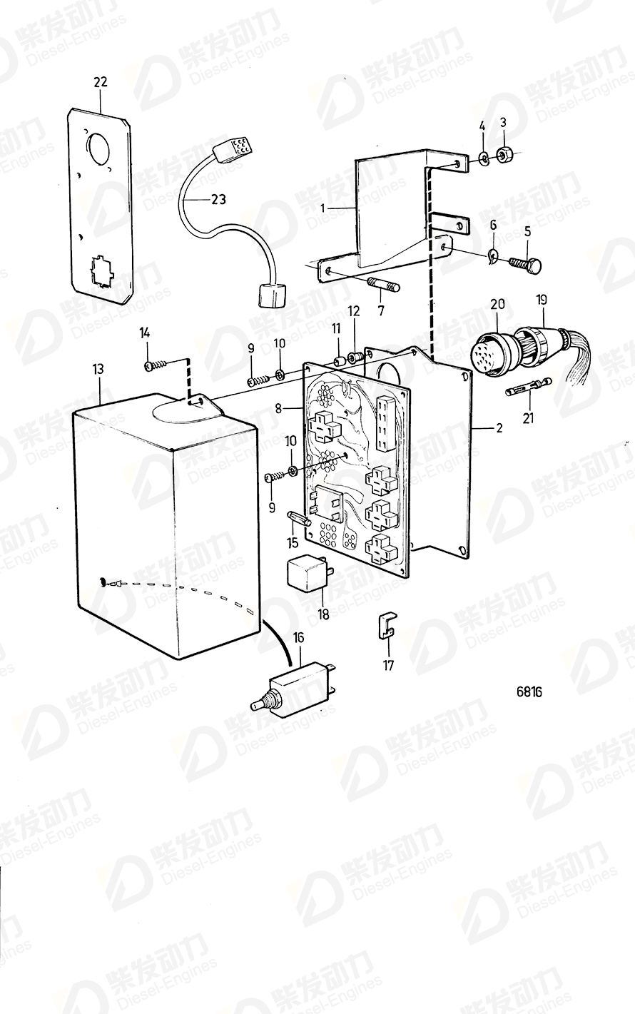 volvo penta Circuit board 847447 Drawing volvo penta Circuit board 847447 Drawing